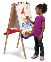Image Deluxe Wooden Standing Art Easel