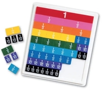 Image Rainbow Fraction  Plastic Tiles with Tray