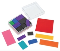 Image Rainbow Fraction  Squares (set of 6)