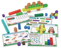 Image Mathlink  Cubes Kindergarten Math Activity Set: Dino Time!